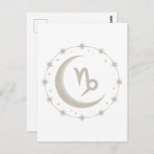 Capricorn Moon: Ein Himmelssymbol Postkarte (Vorne/Hinten)