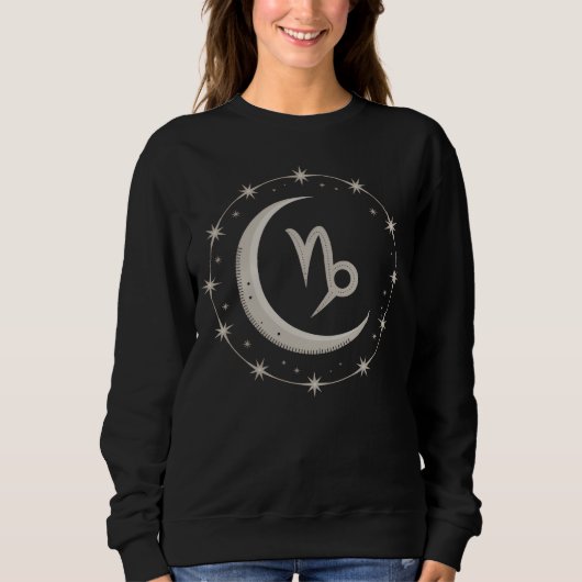 Capricorn Moon: Ein Himmelssymbol Sweatshirt (Vorderseite)