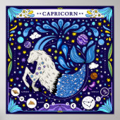 Capricorn: "Mountain Ambition" Zodiac Poster (Vorne)