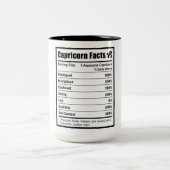 Capricorn Nutrition Fakten Zweifarbige Tasse (Mittel)