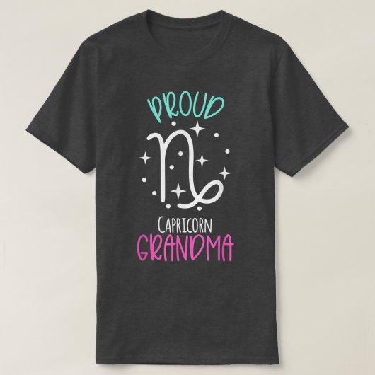 Capricorn Oma Proud Oma Zodiac Symbol Neu T-Shirt (Design vorne)