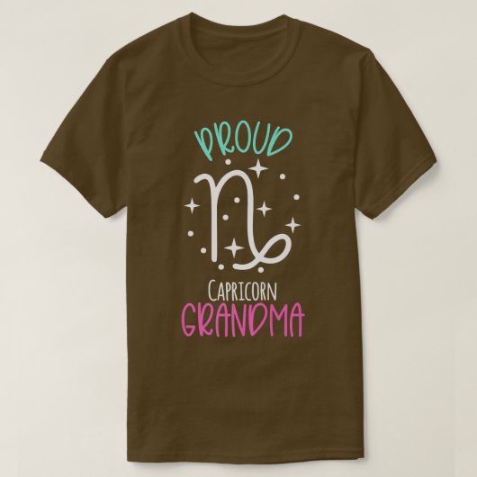 Capricorn Oma Proud Oma Zodiac Symbol Neu T-Shirt (Design vorne)