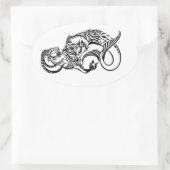 Capricorn Ovaler Aufkleber (Tasche)
