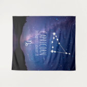 Capricorn | Personalisierte Astrologie Wandteppich (Vorderseite (Horizontal))