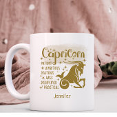 Capricorn - Personalisierte Merkmale Horoskop Kaffeetasse