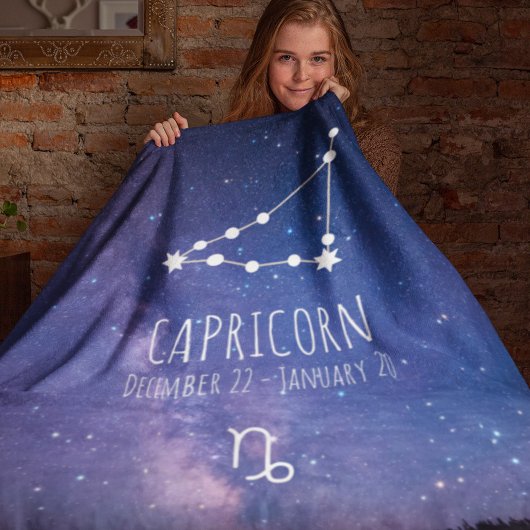 Capricorn | Personalisierte Sternbilder Fleecedecke