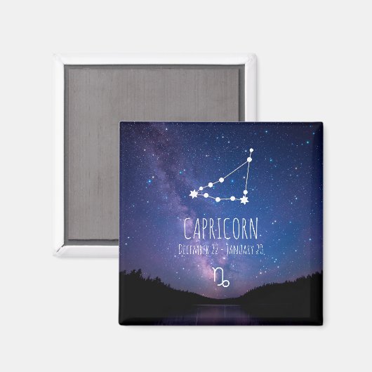 Capricorn | Personalisierte Sternbilder Magnet (Vorderseite/Rückseite)