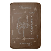 Capricorn Personality Brown Bath Mat Badematte (Vorderseite Vertikal)