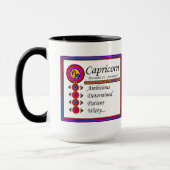 Capricorn Personality Tracks Designer Tasse (Links)