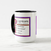 Capricorn Personality Tracks Designer Tasse (Vorderseite Links)