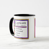 Capricorn Personality Traits 11oz. Combo Designer Tasse (Vorderseite Links)