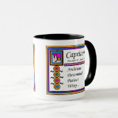 Capricorn Personality Traits 11oz. Combo Designer Tasse (VorderseiteRechts)