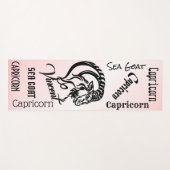 Capricorn Pink Zodiac Yogamatte (Vorderseite (Horizontal))
