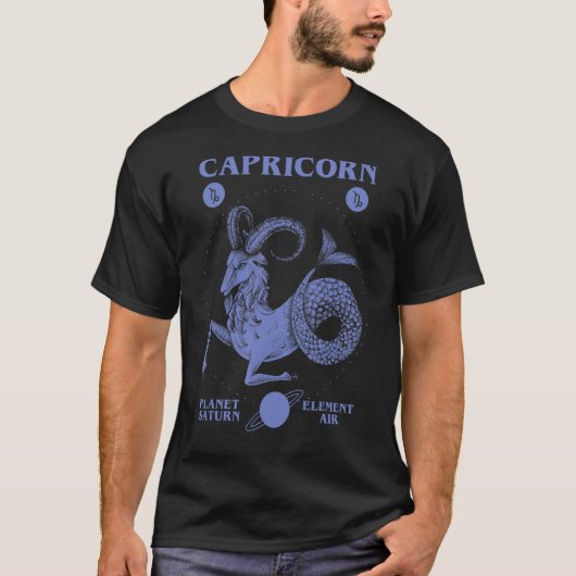 Capricorn Planet Saturn Element Air 1 T-Shirt (Vorderseite)