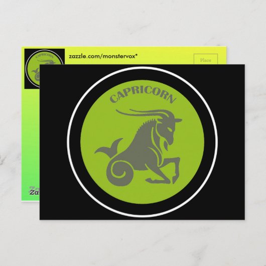 Capricorn Postkarte (Vorne/Hinten)