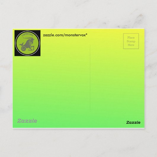 Capricorn Postkarte (Rückseite)