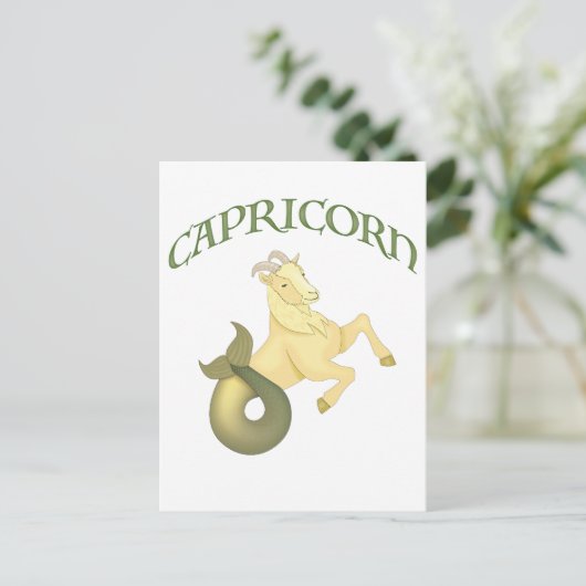 Capricorn Postkarte (Stehend Vorderseite)