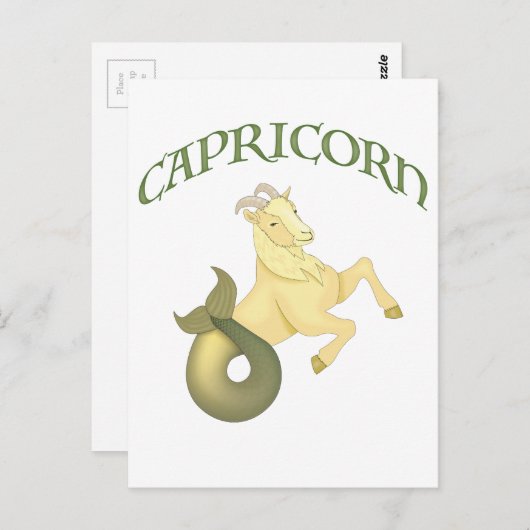Capricorn Postkarte (Vorne/Hinten)