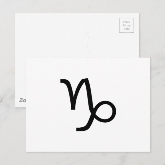 Capricorn Postkarte (Vorne/Hinten)