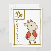 Capricorn Postkarte (Vorne/Hinten)