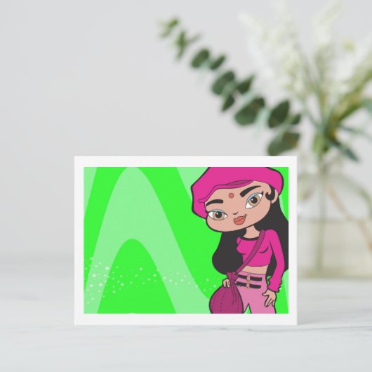 Capricorn Postkarte (Stehend Vorderseite)