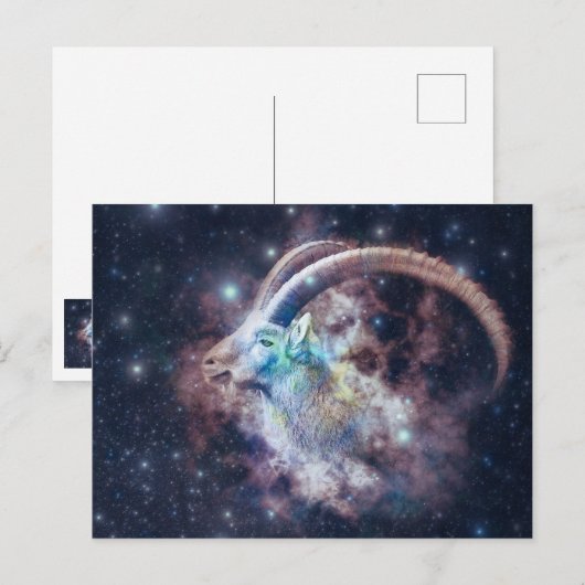 Capricorn Postkarte (Vorne/Hinten)