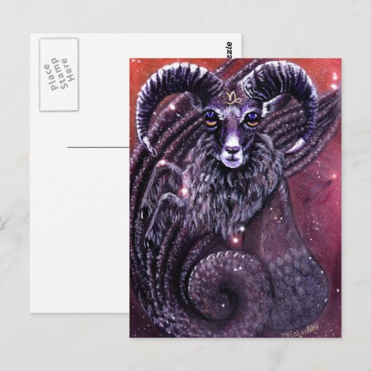 Capricorn Postkarte (Vorne/Hinten)