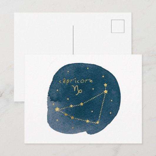 Capricorn Postkarte (Vorne/Hinten)