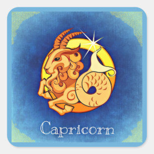 Capricorn Quadratischer Aufkleber