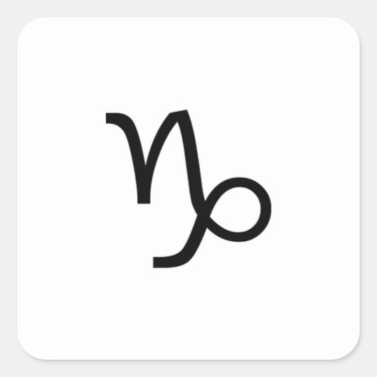 Capricorn Quadratischer Aufkleber (Vorderseite)
