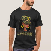 Capricorn Queen Camouflage Black Woman Cap Zodiac T-Shirt (Vorderseite)