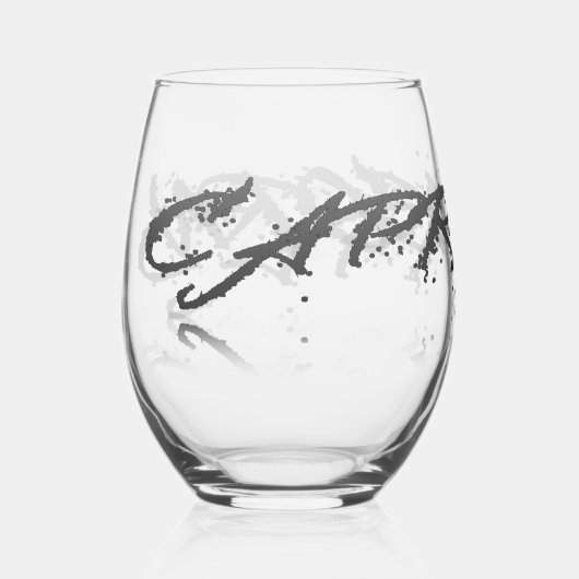 Capricorn-Reflektion Weinglas Ohne Stiel (Vorderseite)