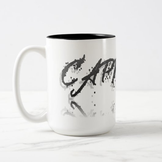 Capricorn-Reflektion Zweifarbige Tasse (Links)