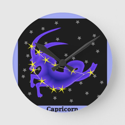 Capricorn Runde Wanduhr (Vorderseite)