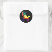 Capricorn Runder Aufkleber (Tasche)