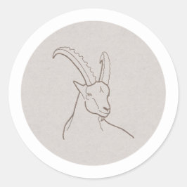 Capricorn Runder Aufkleber