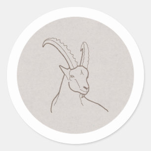 Capricorn Runder Aufkleber