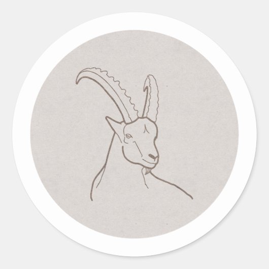 Capricorn Runder Aufkleber (Vorderseite)