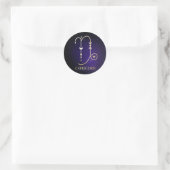 Capricorn Runder Aufkleber (Tasche)