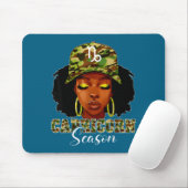 Capricorn Season Black Woman With Camo Hat Birthda Mousepad (Mit Mouse)
