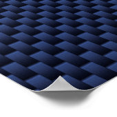 Capricorn Sign Navy Blue Carbon Fibre Style Poster (Ecke)