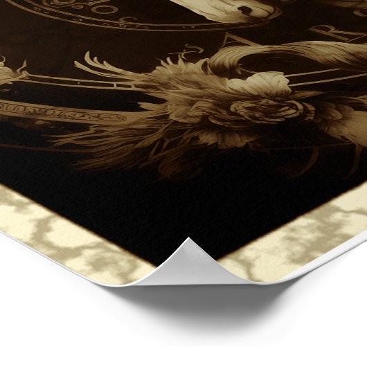 Capricorn Signature Wall Art Poster (Ecke)