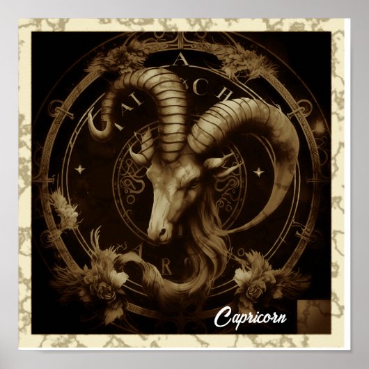Capricorn Signature Wall Art Poster (Vorne)