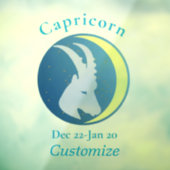 Capricorn signieren Thunder_Cove Fensteraufkleber (Blatt 3)