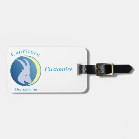 Capricorn signieren Thunder_Cove Gepäckanhänger (Vorderseite horizontal)