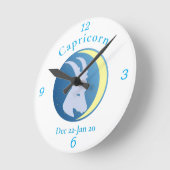 Capricorn signieren Thunder_Cove Runde Wanduhr (Winkel)