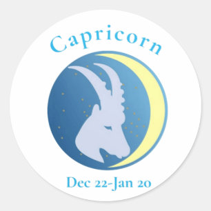Capricorn signieren Thunder_Cove Runder Aufkleber