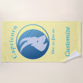 Capricorn signieren Thunder_Cove Strandtuch (Vorderseite)