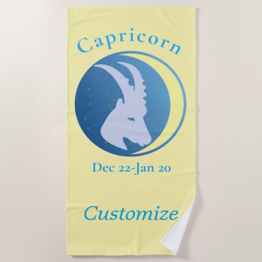 Capricorn signieren Thunder_Cove Strandtuch (Vorderseite)