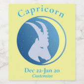 Capricorn signieren Thunder_Cove Weinetikett (Einzelnes Label)